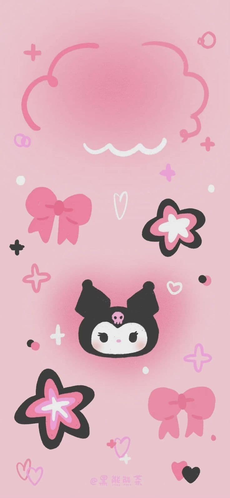 Kuromi Móvil Oscuro - Fondo de Pantalla Kuromi Móvil