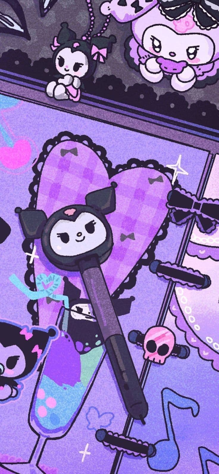 Kuromi Móvil Genial - Fondo de Pantalla Kuromi Móvil